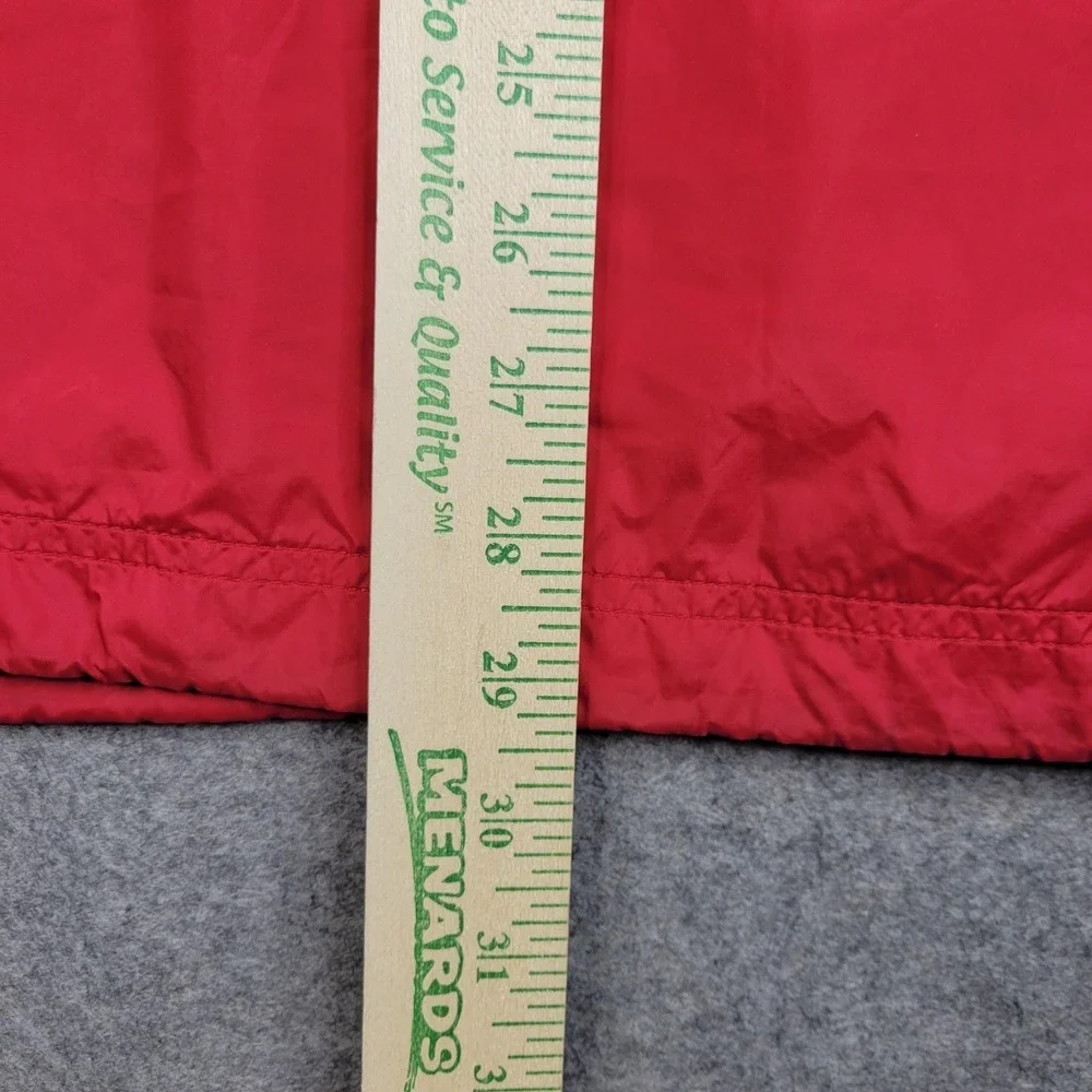 Vintage Adidas Jacket Mens Large Red Full Zip Track 3 Stripes‎ Windbreaker 2000s